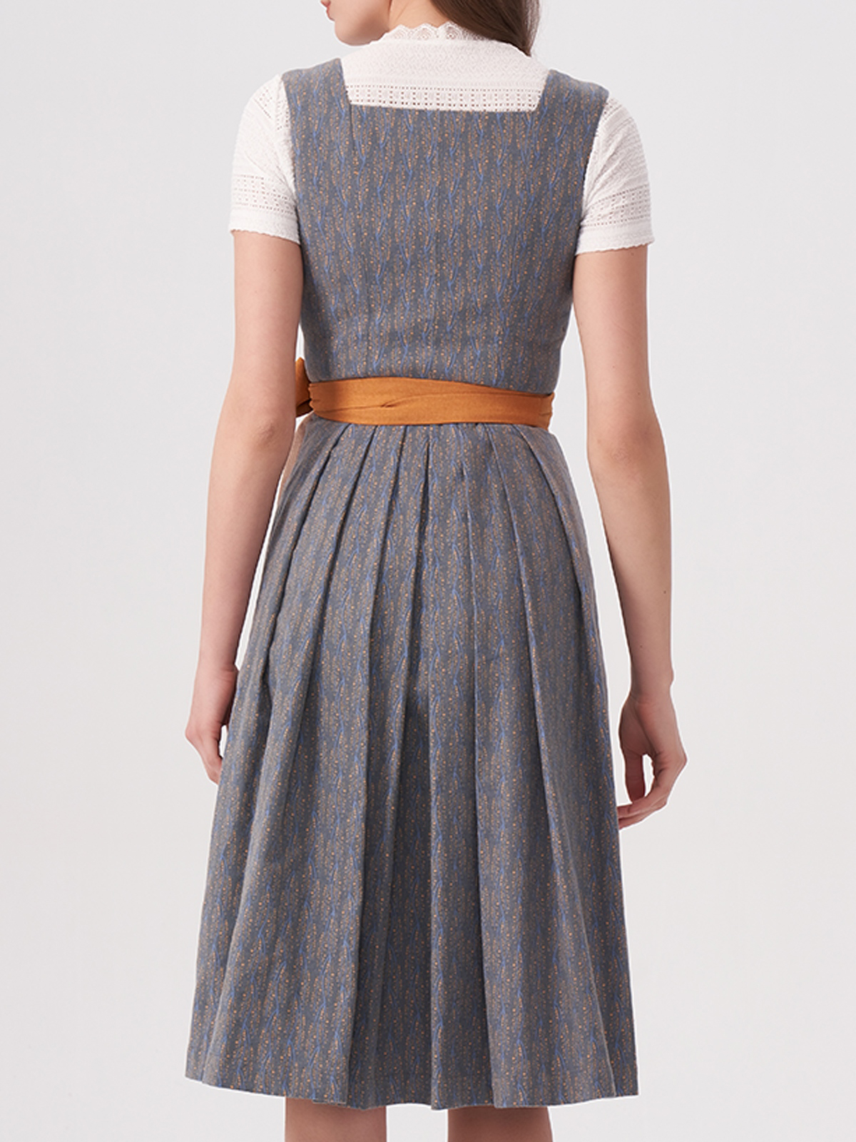Dirndl mit Leder in Blau
