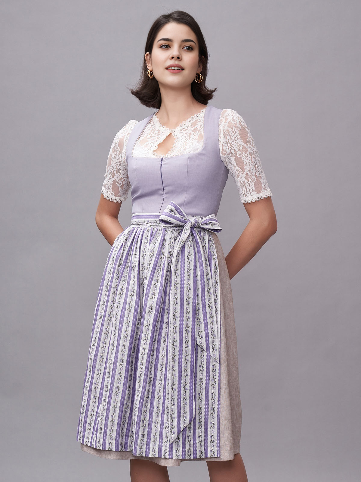 Rose Dirndl in zartem Lila – perfekt für festliche Anlässe