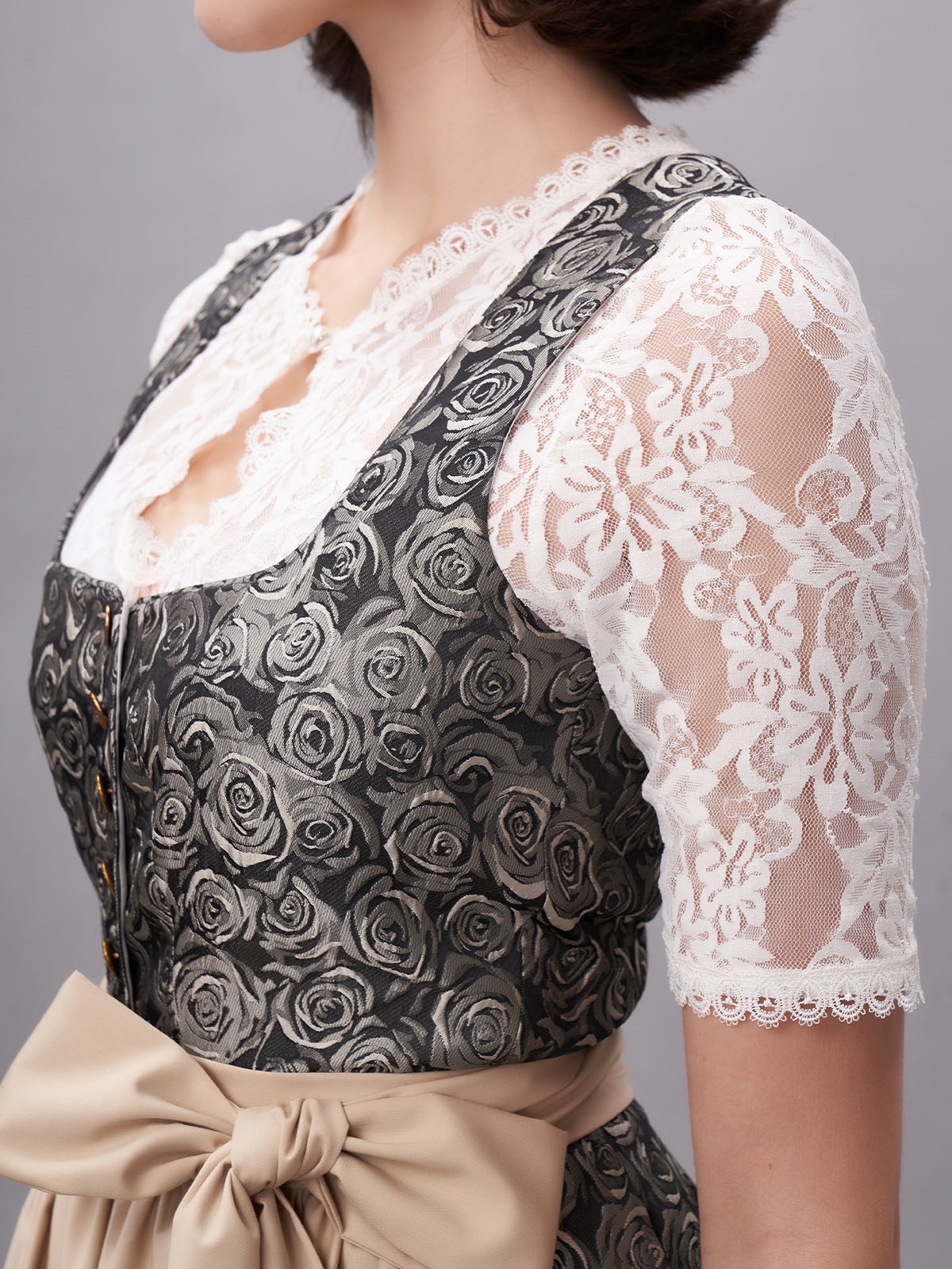 Mini Dirndl 50 cm in Gelb
