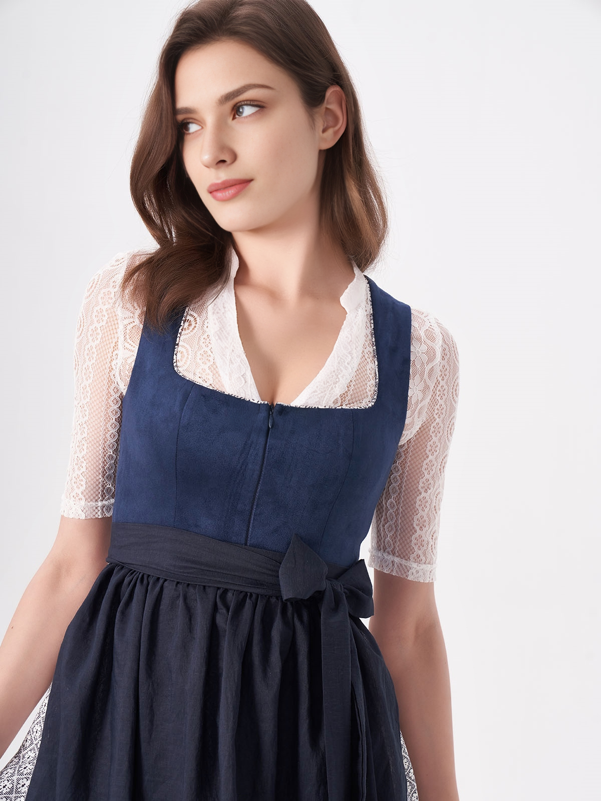 Dirndl Grau Samt