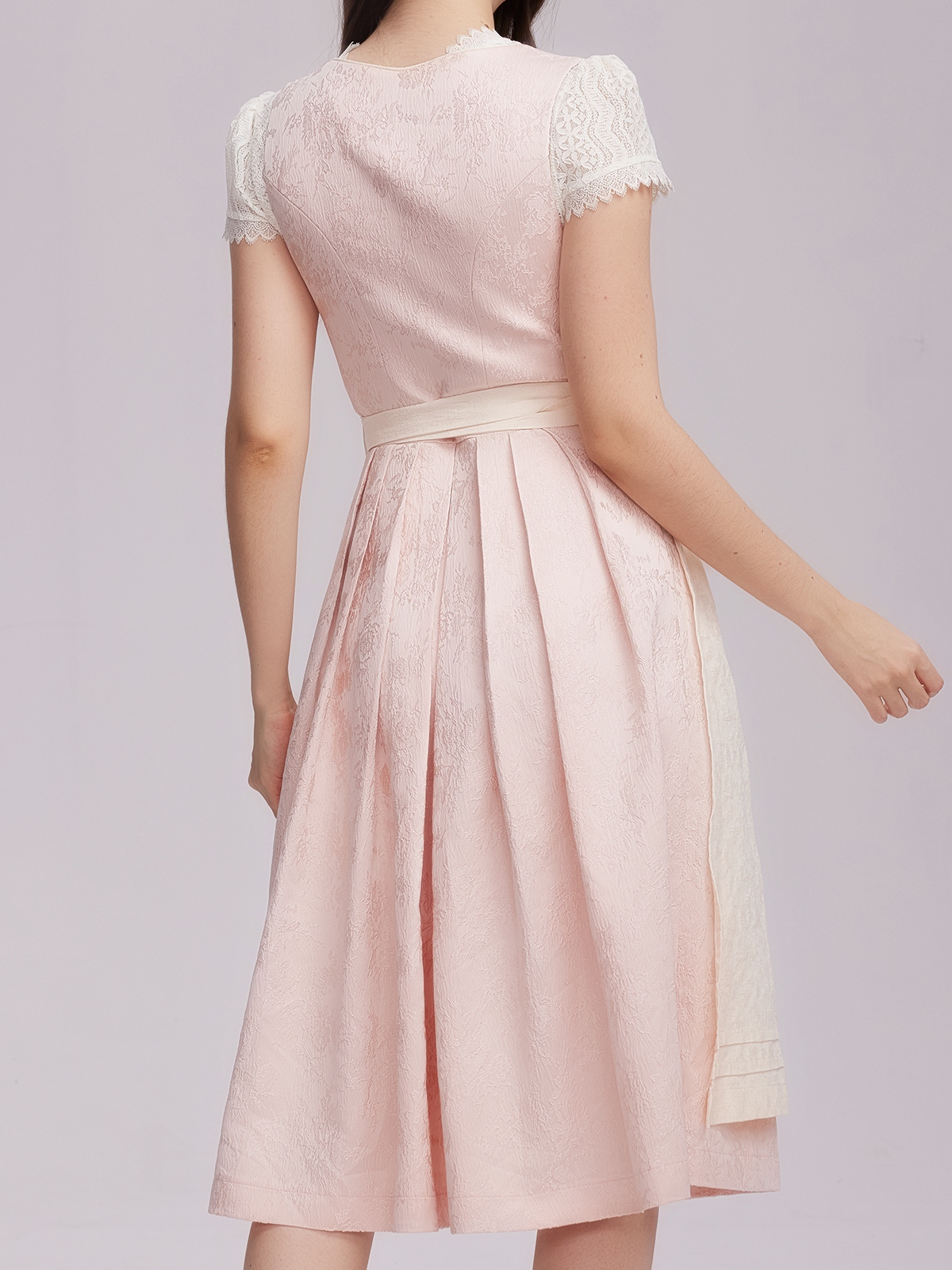 Moderne Dirndl Bluse Grün in Rosa