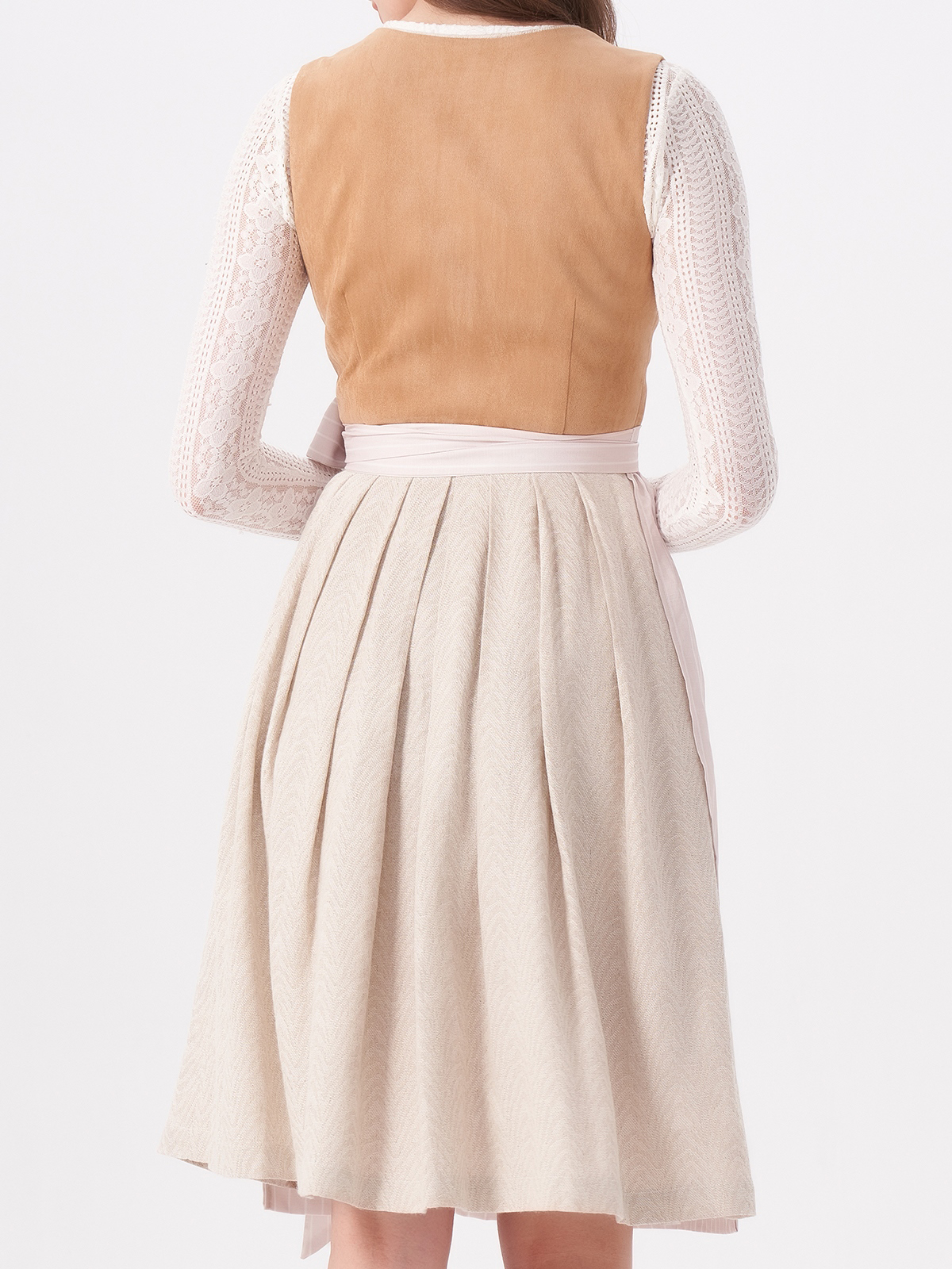 Modernes braunes Dirndl mit schlanker Silhouette