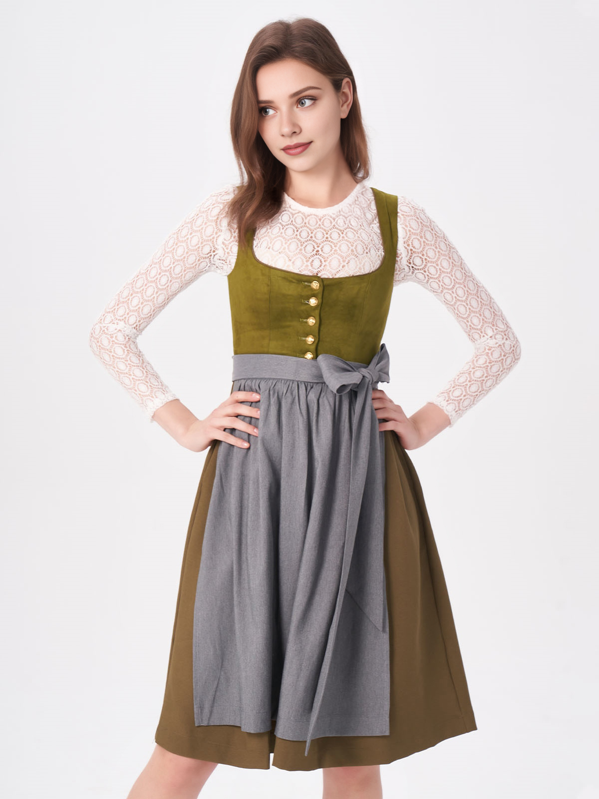 Modernes Dirndl in Grün