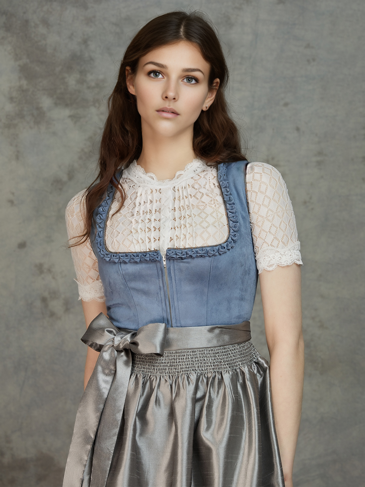 Dirndl mit Reißverschluss in Blau